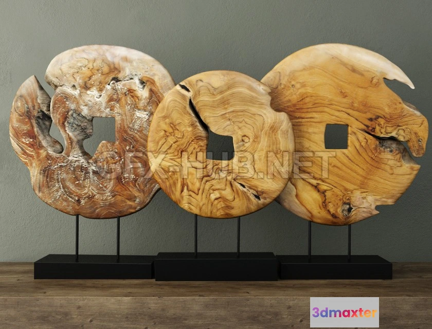 1071644 - Acc_Teak Wood Table Top Decoration - 205201