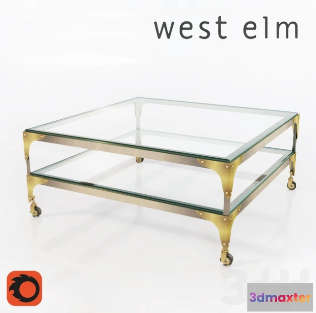 1072300 - Antique Finish Iron Coffee Table - 205857