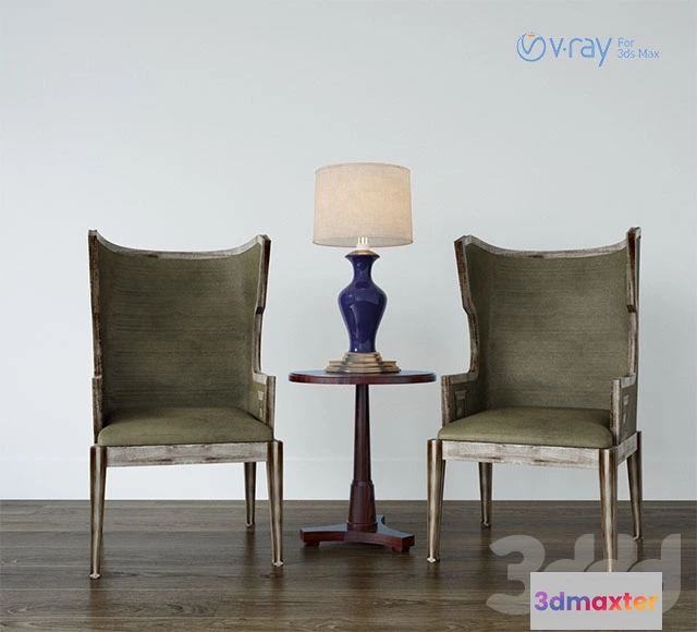 1072536 - Arm chair + table - 206093