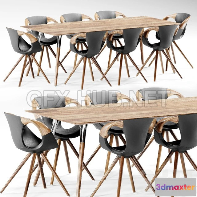 1073174 - AVE TONON Up Chair  Salt and Pepper Table 3D model - 206731