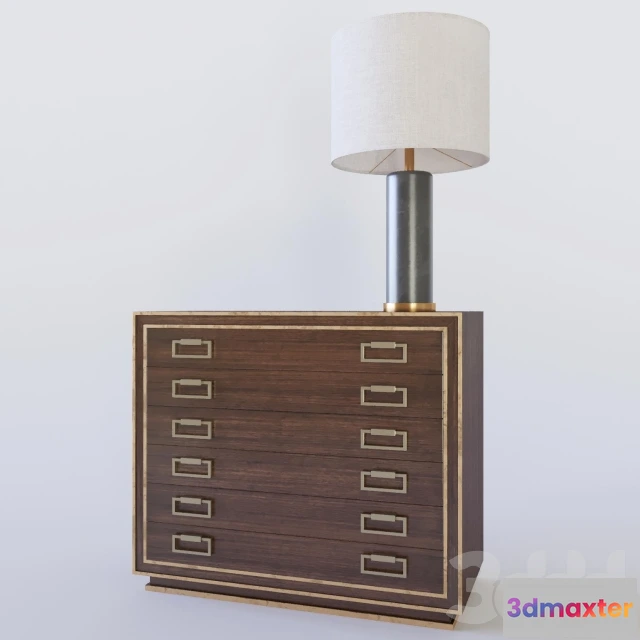 1074474 - Benedict Map Chest Cliff Table Lamp - 208031