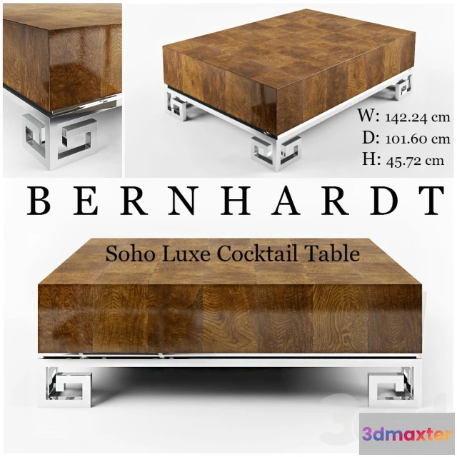 1074550 - Bernhardt Soho Luxe Cocktail Table - 208107