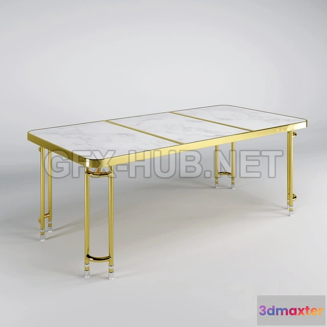1075342 - Brass Parabola Dining Table - 208899