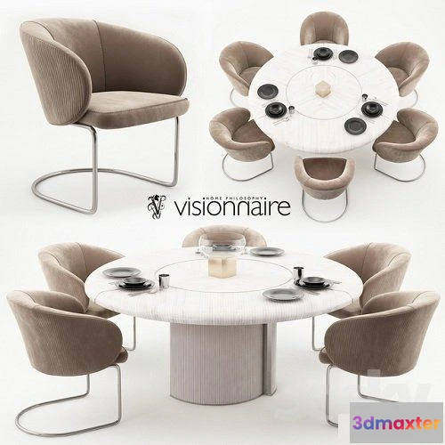 1075898 - Carmen chairs and Opera table - Visionnaire Home Philosophy - 209455