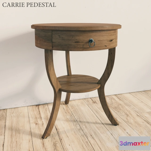 1076024 - Carrie Pedestal Bedside Table - 209581
