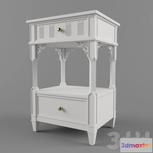 1076676 - Charleston Regency-Palmetto Telephone Table in Ropemaker’s White - 210233