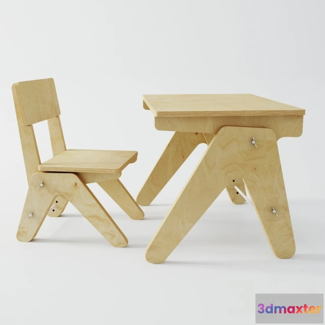 1076830 - Children’s table and chair set - 210387