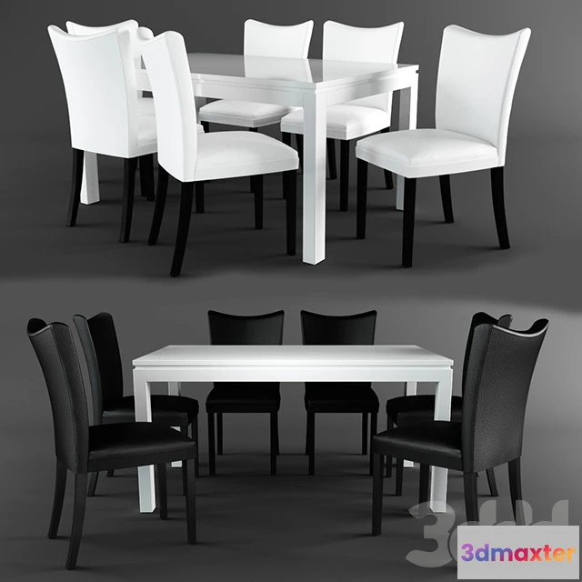1077362 - CM3176WH-T Lamia Dining Table and 6 chairs - 210919