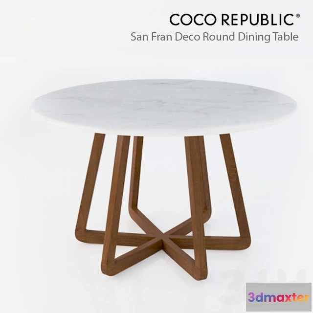 1077408 - Coco Republic San Fran Deco Round Dining Table - 210965