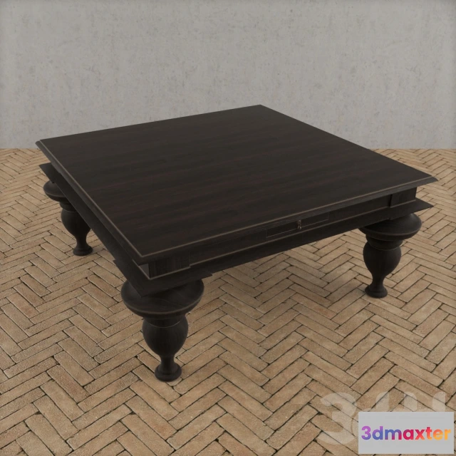 1077564 - Colonial Coffee Table Hand Rubbed Black - 211121