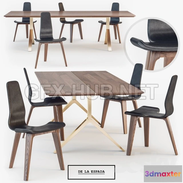 1078376 - De La Espada Overton dining Table Tapas Chair - 211933