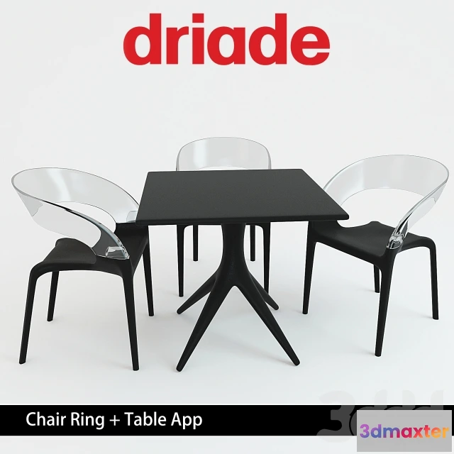 1079556 - Driade Chair Ring + Table App - 213113