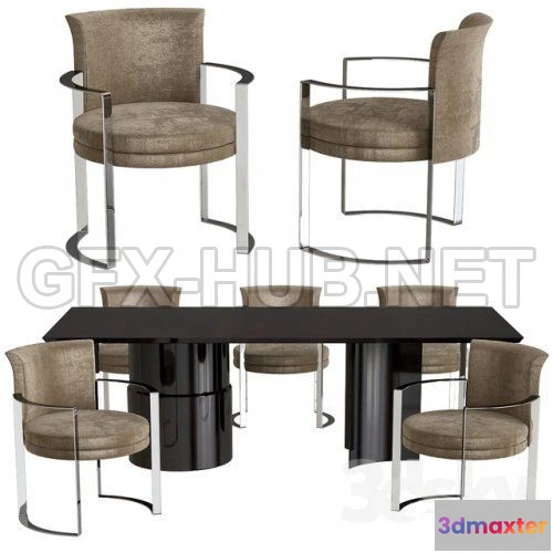 1080640 - Fendi Casa Dining Table 3d model - 214197