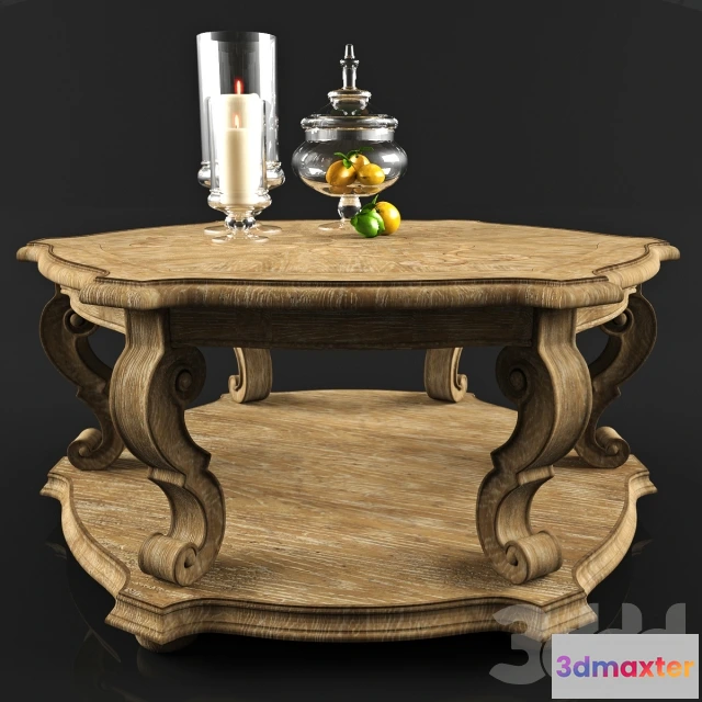 1082928 - Hooker Furniture Living Room Solana Hexagonal Cocktail Table - 216485