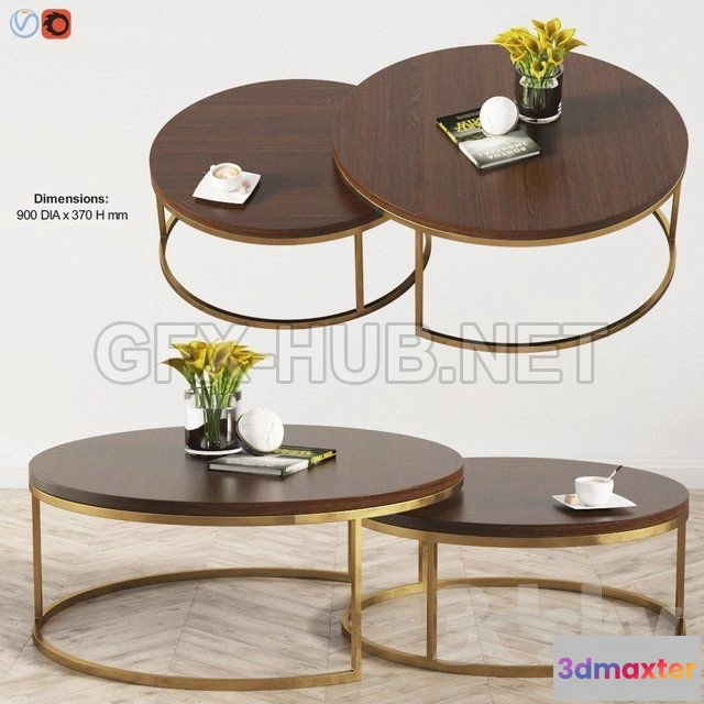 1084056 - Kanta Nested Coffee Tables Boydblue 3D Model - 217613