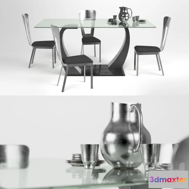 1086456 - Metal Wings Dining Table - 220013