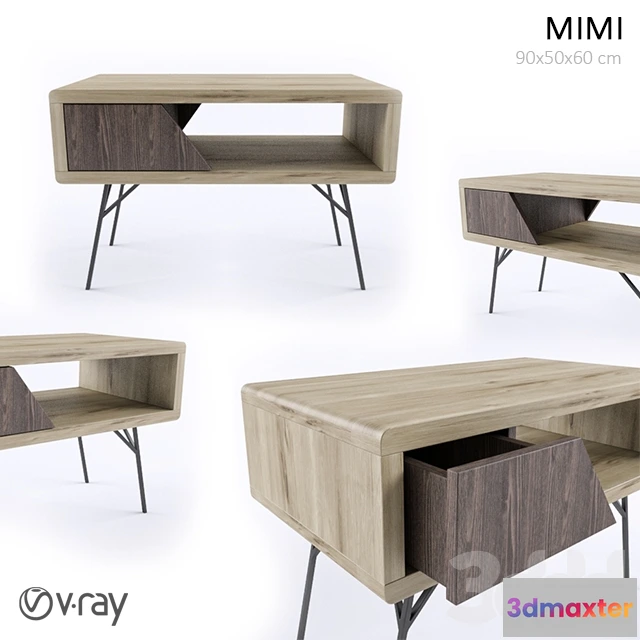 1086572 - MIMI - Rectangular oak console table - 220129