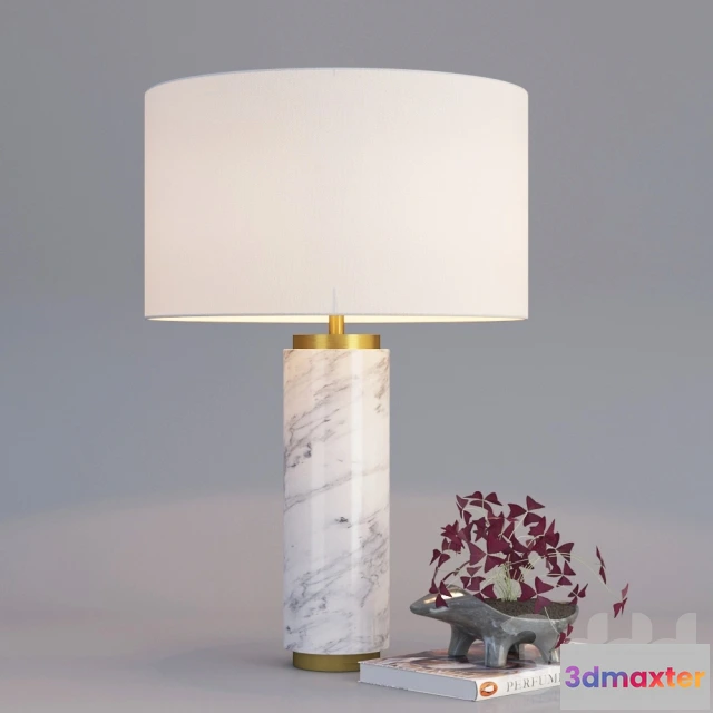 1088884 - Pillar Table Lamp - Marble - 222441