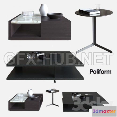 1089242 - POLIFORM COFFEE TABLES BRISTOL  CLASS  BABA 3D Model - 222799