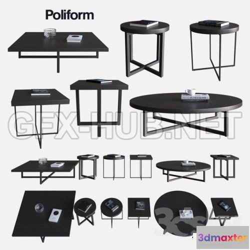 1089244 - POLIFORM COFFEE TABLES YARD 3d Model - 222801