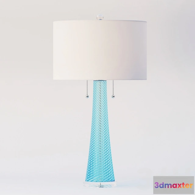 1089482 - Possini Euro Miriam Blue Glass Table Lamp - 223039