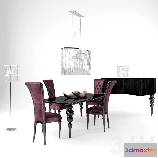 1089774 - Purple dinner chair  table - 223331