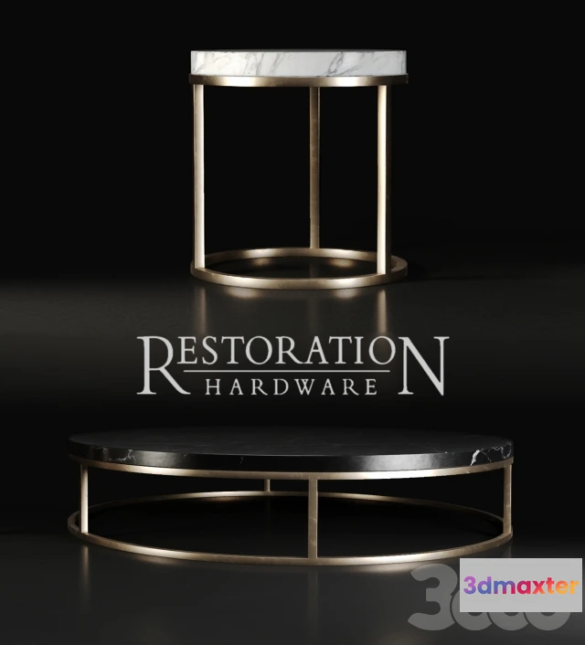 1090178 - Restoration hardware nicholas marble round tables - 223735