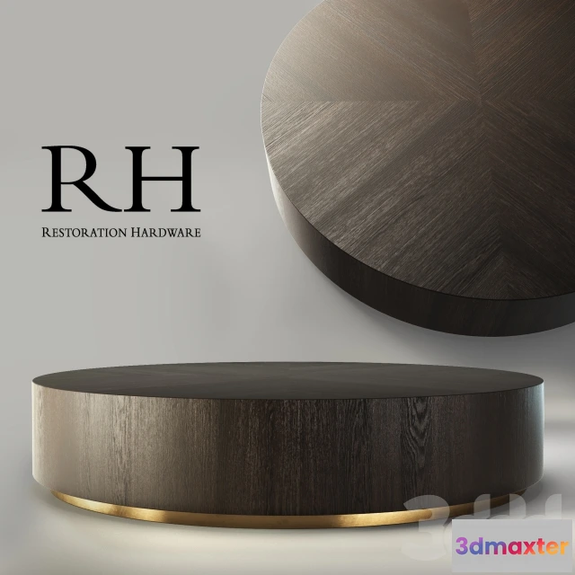 1090284 - RH Machinto Round Coffee Table - 223841