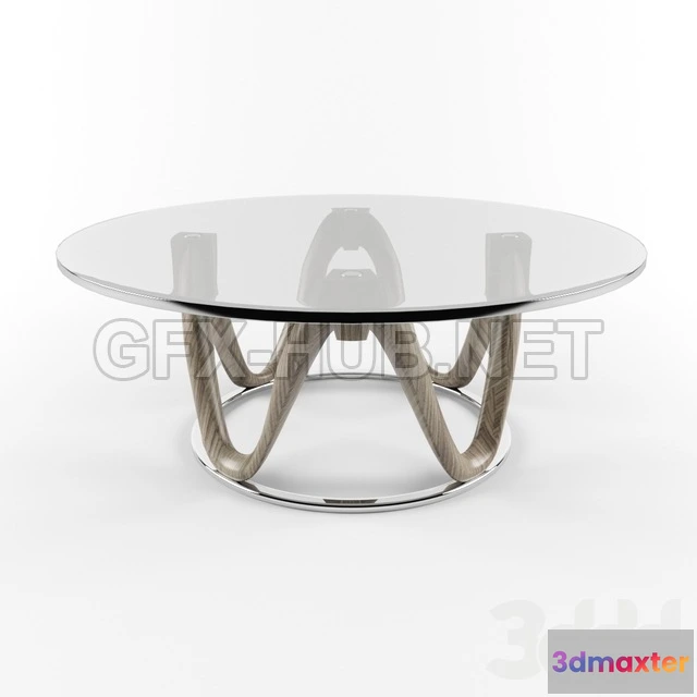 1090700 - Rounded Coffee Table - 224257