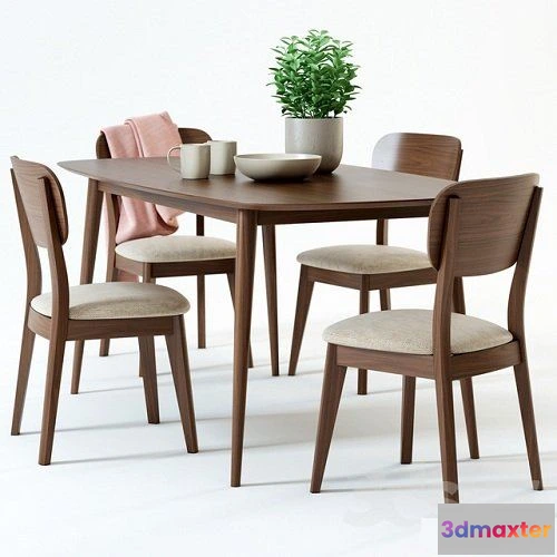 1090966 - Scandinavian Designs Juneau Dining Table  Juneau Dining Chair - 224523