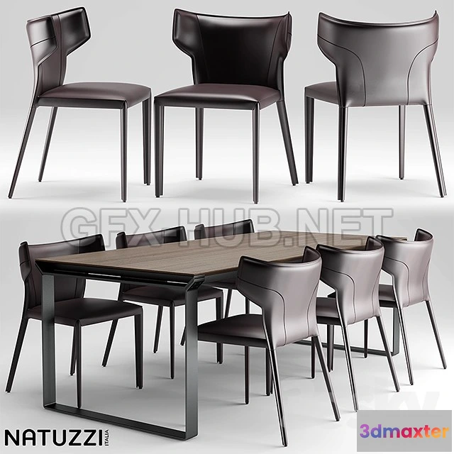 1093134 - Table and chairs natuzzi Pi GrecoOmega - 226691