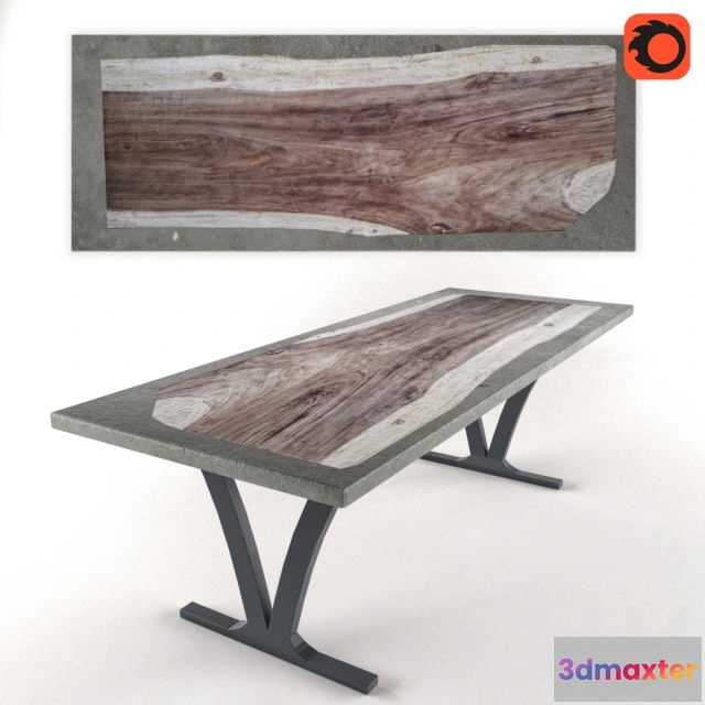 1093172 - Table Concrete Wood - 226729