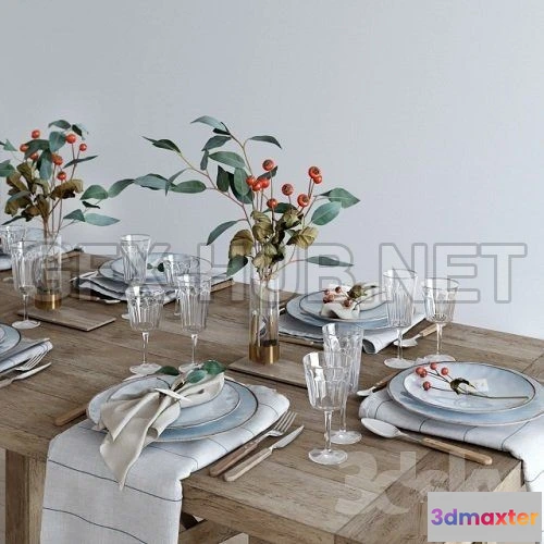 1093336 - Tableware Rustic 3d Model - 226893