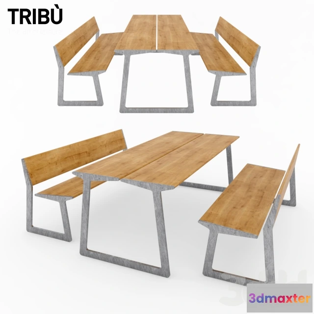 1093924 - TRIBU Bird Outdoor Table  Bench - 227481