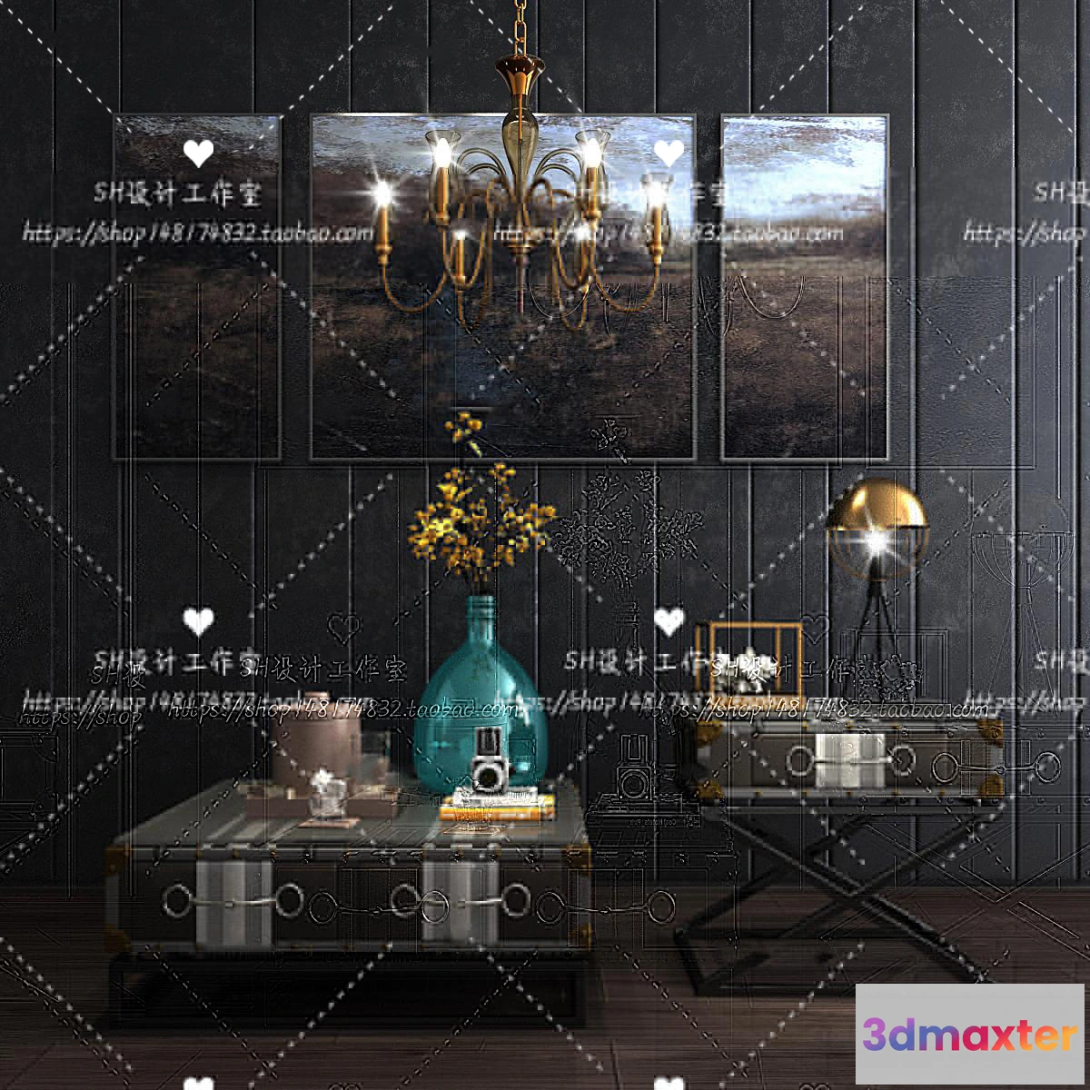 1128128 - Tea Coffee Table - 3D Models - 1199