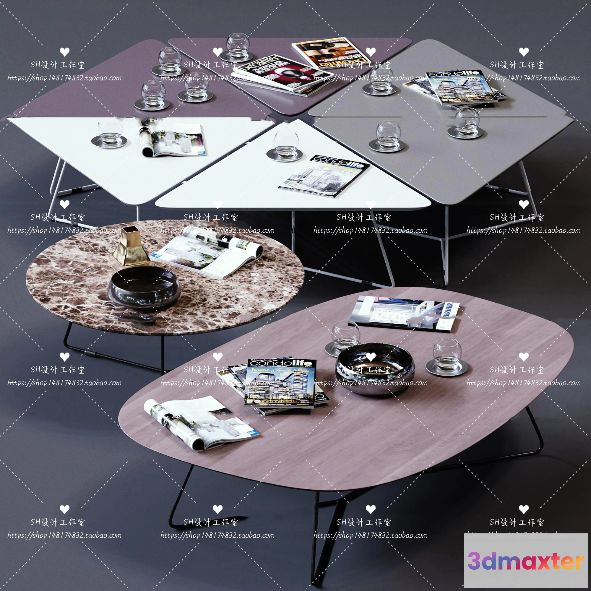 1128138 - Tea Coffee Table - 3D Models - 1204