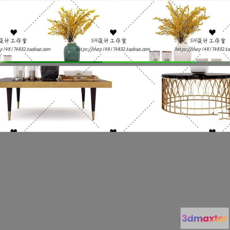 1128166 - Tea Coffee Table - 3D Models - 1218