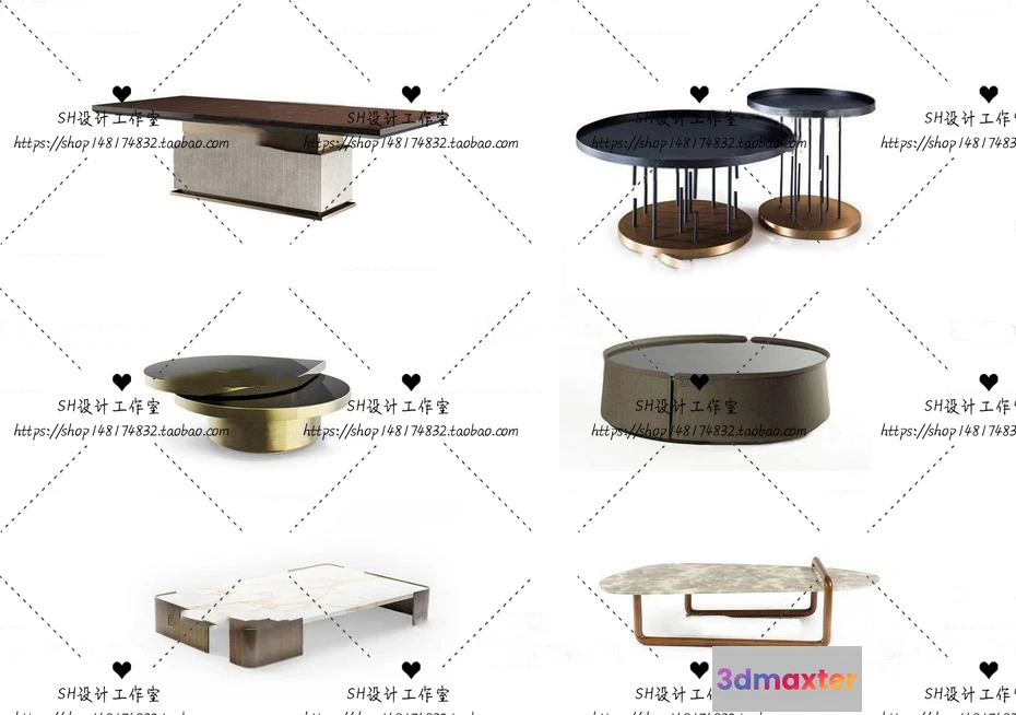 1128208 - Tea Coffee Table - 3D Models - 1239