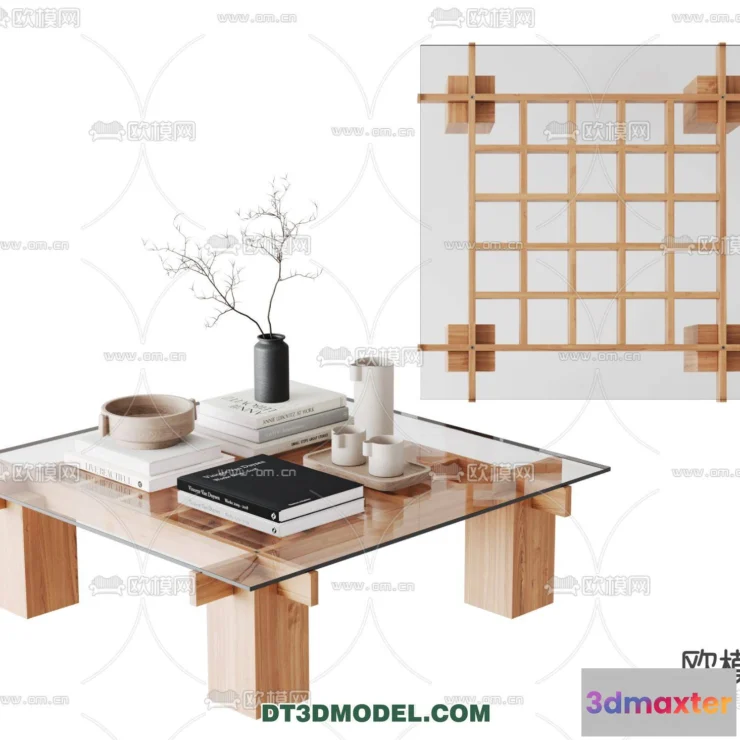1161154 - WABI SABI STYLE 3D MODELS - TEA TABLE - 0063