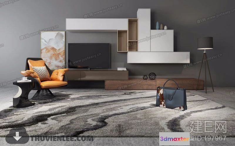 1163812 - FURNITURE - TV SHELF 3D MODELS - 002