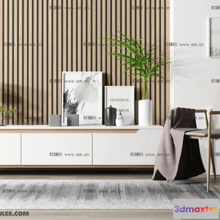 1163826 - FURNITURE - TV SHELF 3D MODELS - 009