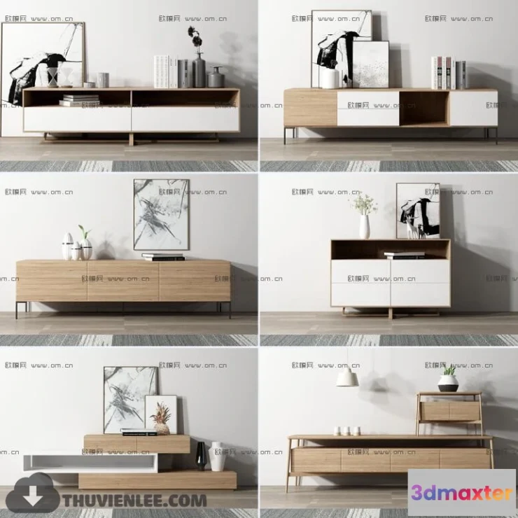 1163828 - FURNITURE - TV SHELF 3D MODELS - 010