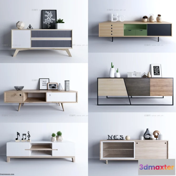 1163840 - FURNITURE - TV SHELF 3D MODELS - 016