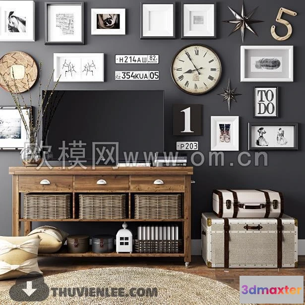 1163852 - FURNITURE - TV SHELF 3D MODELS - 022