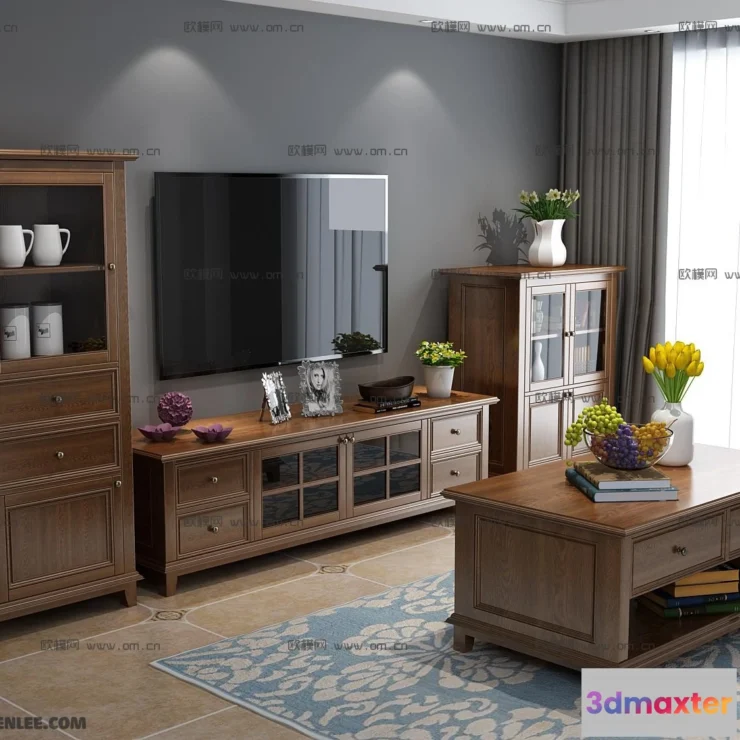 1163860 - FURNITURE - TV SHELF 3D MODELS - 026