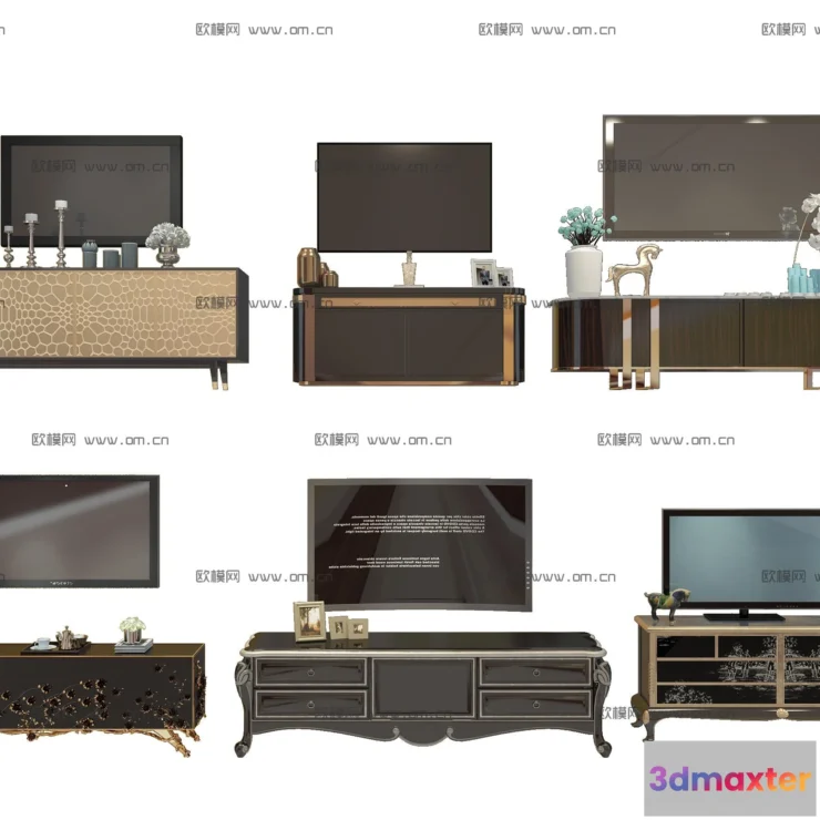 1163866 - FURNITURE - TV SHELF 3D MODELS - 029