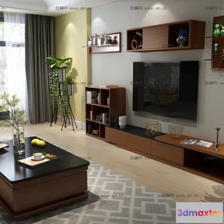 1163890 - FURNITURE - TV SHELF 3D MODELS - 041