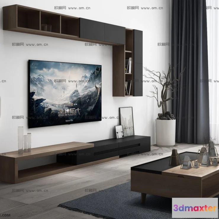 1163892 - FURNITURE - TV SHELF 3D MODELS - 042