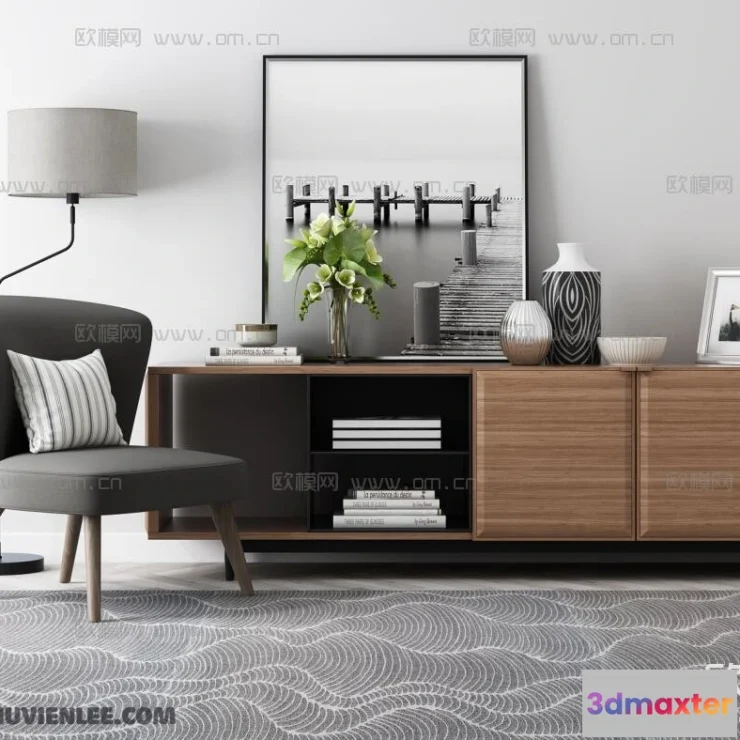 1163902 - FURNITURE - TV SHELF 3D MODELS - 047