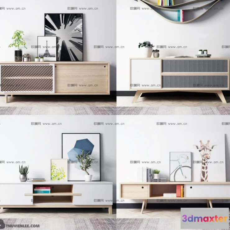 1163918 - FURNITURE - TV SHELF 3D MODELS - 055